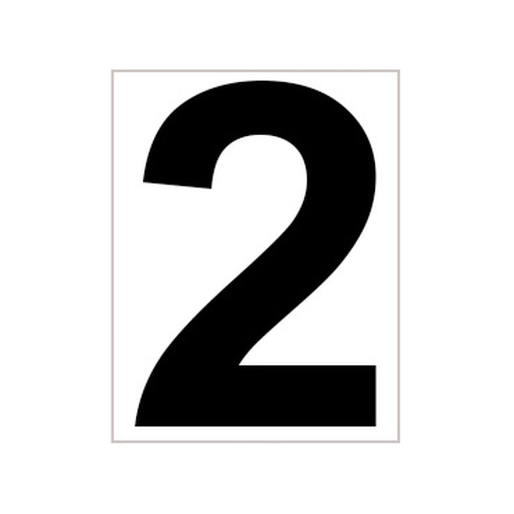 Tegra Platzziffer 2 Schild-Blanco,Negro
