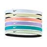 Nike Flex Classic Cinta Para El Pelo Pack De 6-Lila,Blanco