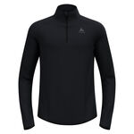 Ropa Odlo Odlo Zeroweight Warm Mid Layer 1/2 Zip Camiseta De Running Hombres-Negro