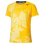 Ropa de tenis Mizuno Mizuno Daybreakers Shadow Graphic Camiseta de manga corta Hombres - amarillo, 