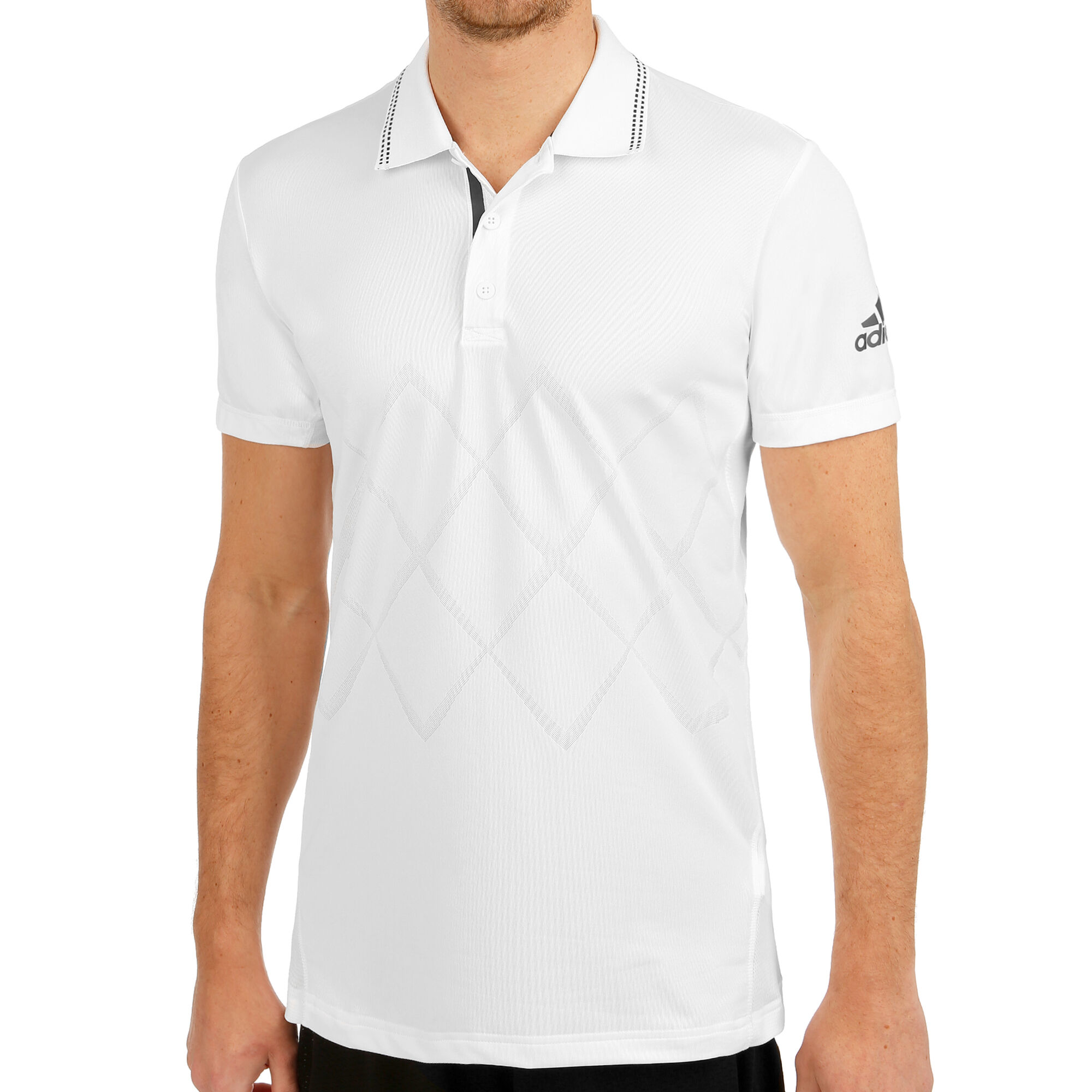 adidas Barricade Polo Hombres Blanco, Negro | Tennis-Point