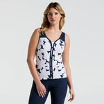 Ropa Original Penguin Original Penguin Riviera Floral Camiseta De Tirantes Mujeres-Azul Oscuro