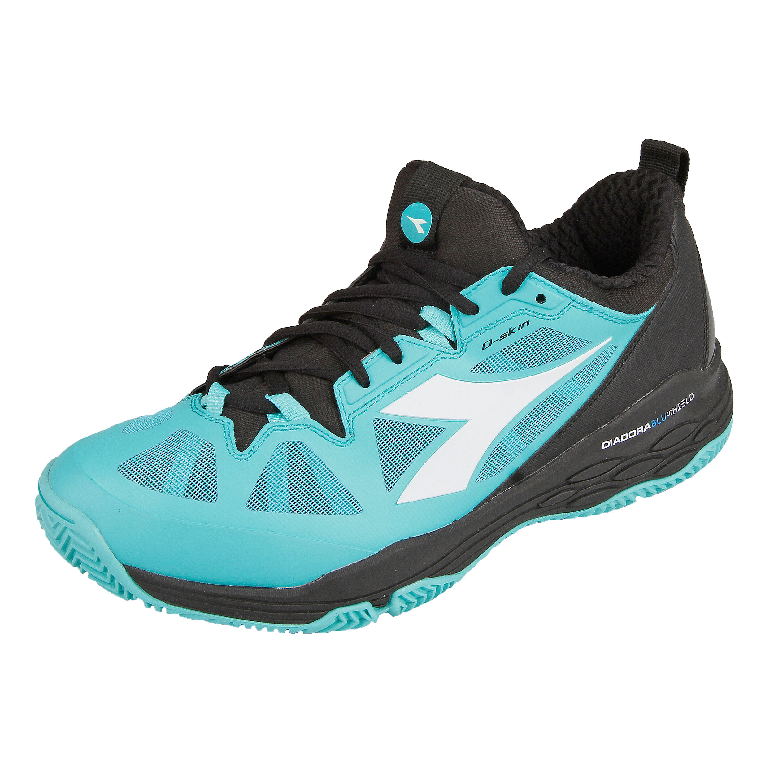Diadora Speed Blushield Fly 2 Clay Zapatilla Tierra Batida Hombres Negro, Turquesa Diadora Speed Blushield Fly 2 Clay Zapatilla Tierra Batida Hombres Negro, Turquesa