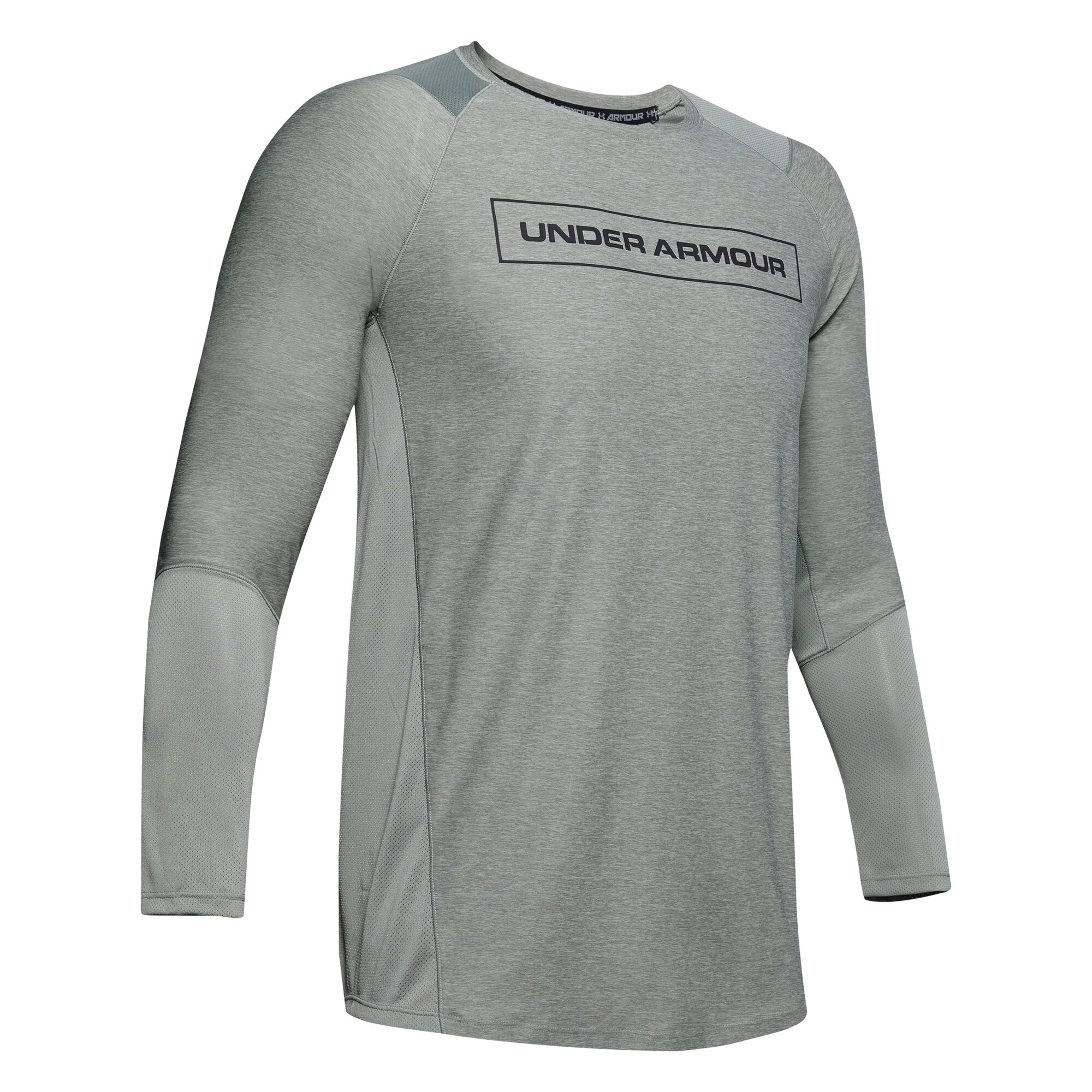 Under Armour MK1 Graphic Camiseta De Manga Larga Hombres Gris, Negro