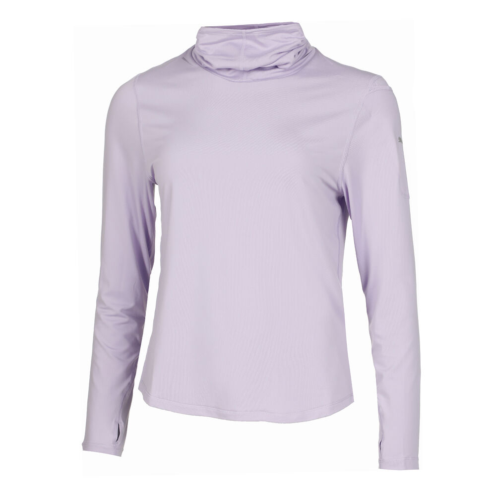 Puma Run Brushed Cloudspun Top De Running Mujeres - Lila