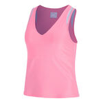 Ropa Lucky in Love Lucky in Love Shimmer V-Neck Camiseta De Tirantes Mujeres-Rosa