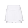 Club Basic Long Falda Mujeres-Blanco,Plateado