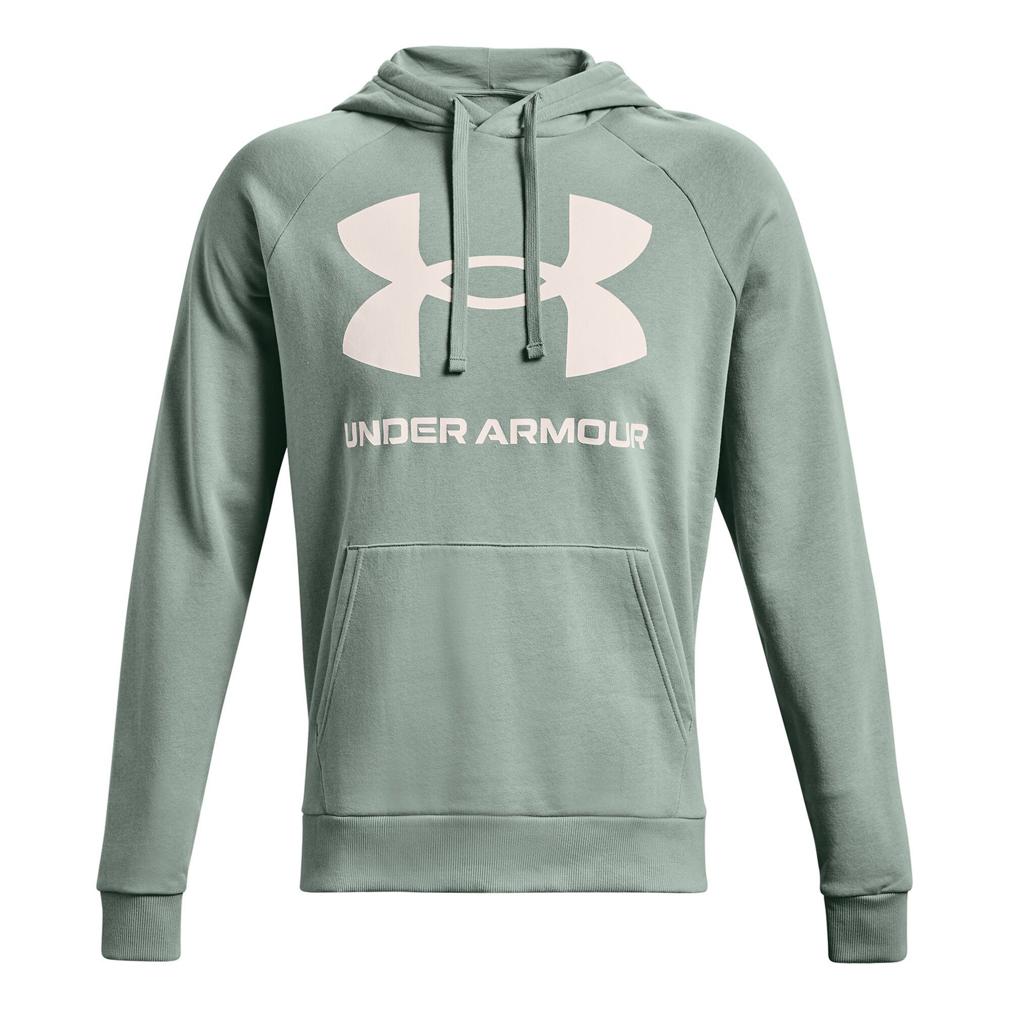 Armour Rival Fleece Big Logo Sudadera Con Capucha Hombres - Gris, Blanco compra online | Tennis-Point