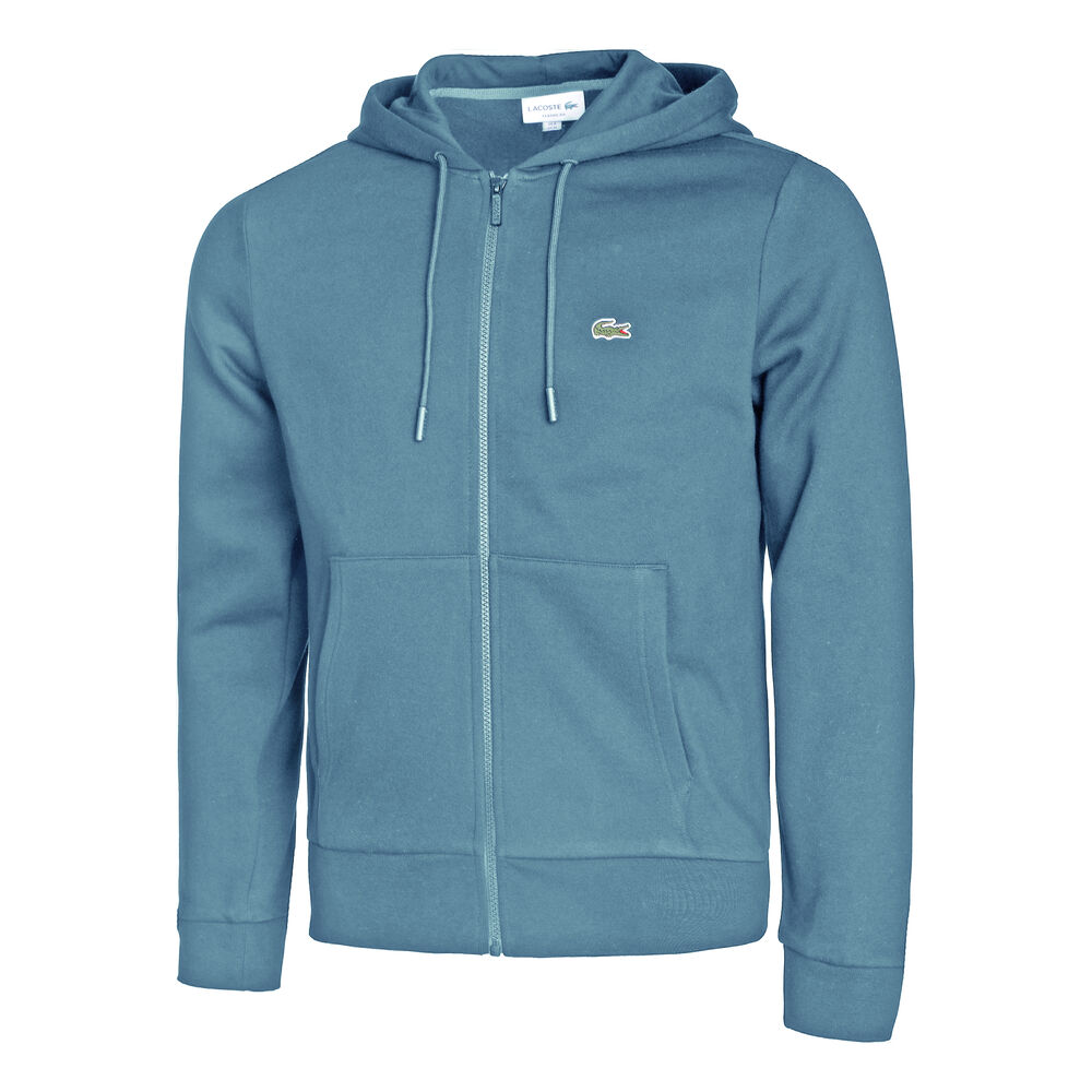 Lacoste Brushed Sudadera Con Cremallera Hombres - Azul-gris