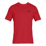 Ropa Under Armour Under Armour Sportstyle Left Chest Camiseta De Manga Corta Hombres-Rojo,Negro