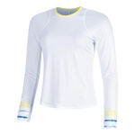 Ropa Lucky in Love Lucky in Love Shibori Wave Camiseta De Manga Larga Mujeres-Blanco