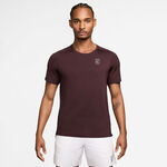 Ropa Nike Nike Court Dri-FIT Advantage Camiseta de manga corta Hombres - rojo oscuro, blanco