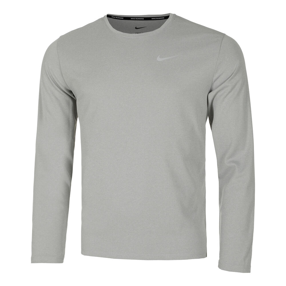 Nike Dri-Fit Miler Dri-Fit Miler UV Camiseta De Running Hombres-Gris Oscuro