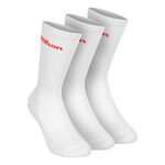 Ropa De Tenis Wilson U Crew Logo Sock 3 Pack Bright White