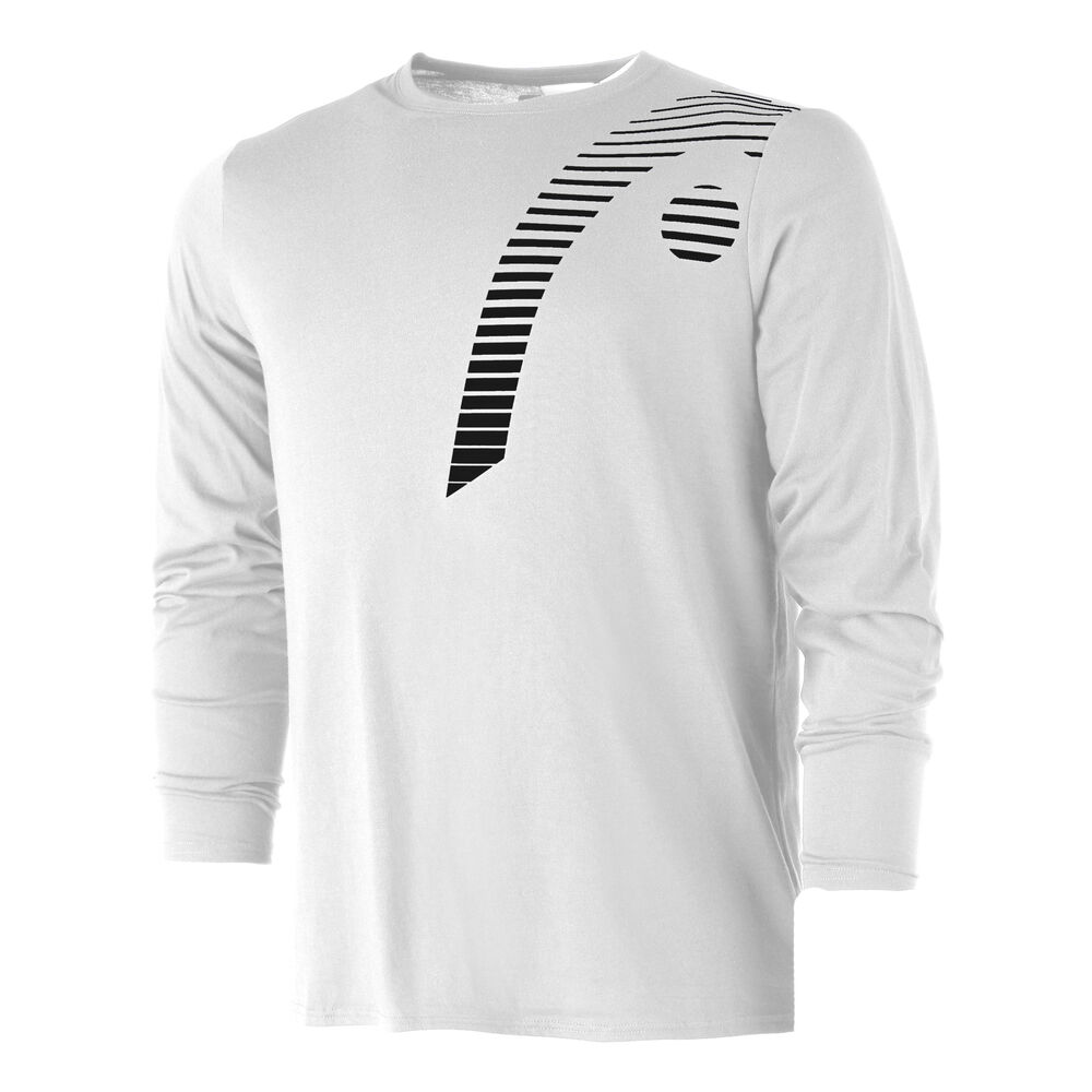 HEAD Club 22 Cliff Camiseta De Manga Larga Hombres-Blanco,Negro