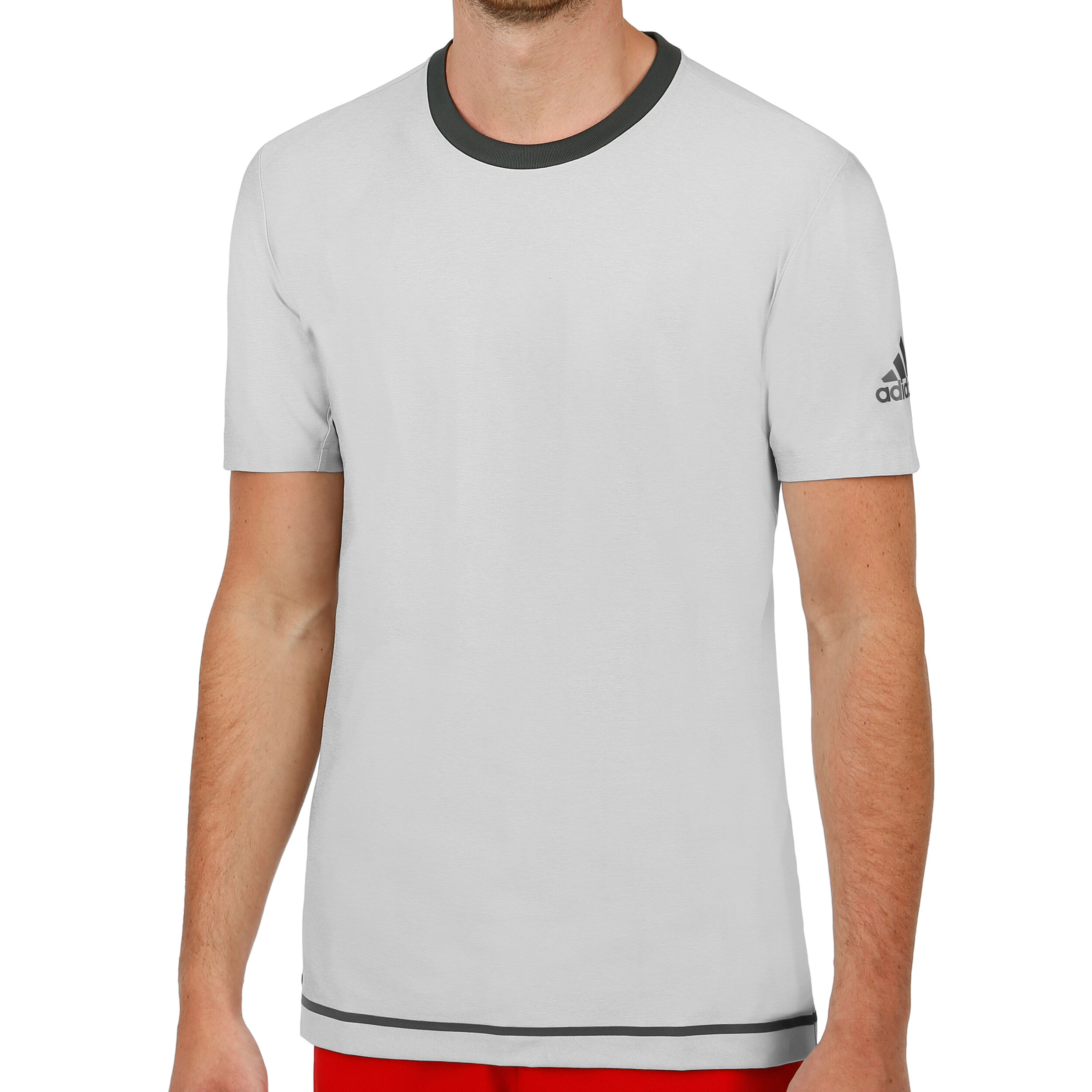 Buy adidas Barricade Camiseta De Manga Corta Hombres Gris Claro Negro online Tennis Point ES