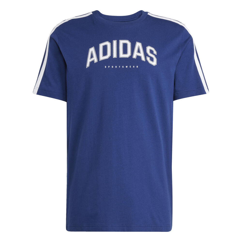 adidas Graphic Camiseta De Manga Corta Hombres-Azul Oscuro,Blanco