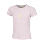 Ropa de tenis Quiet Please Quiet Please Mind Retriever Camiseta De Manga Corta Chicas-Morado,Amarillo