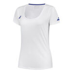 Ropa Babolat Babolat Play Cap Sleeve Camiseta De Manga Corta Chicas-Blanco