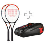 Pack Raqueta + Raquetero Wilson 2x Clash 100L plus Schlägertasche