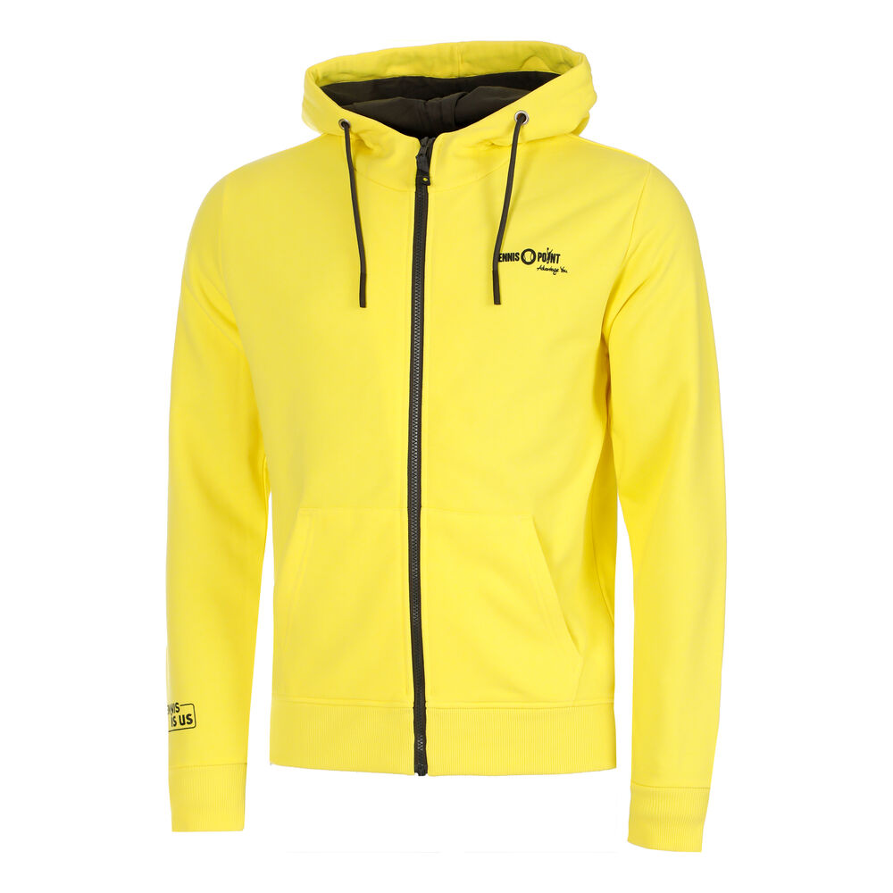 Tennis-Point Team Yellow Sudadera Con Cremallera Hombres - Amarillo, Negro