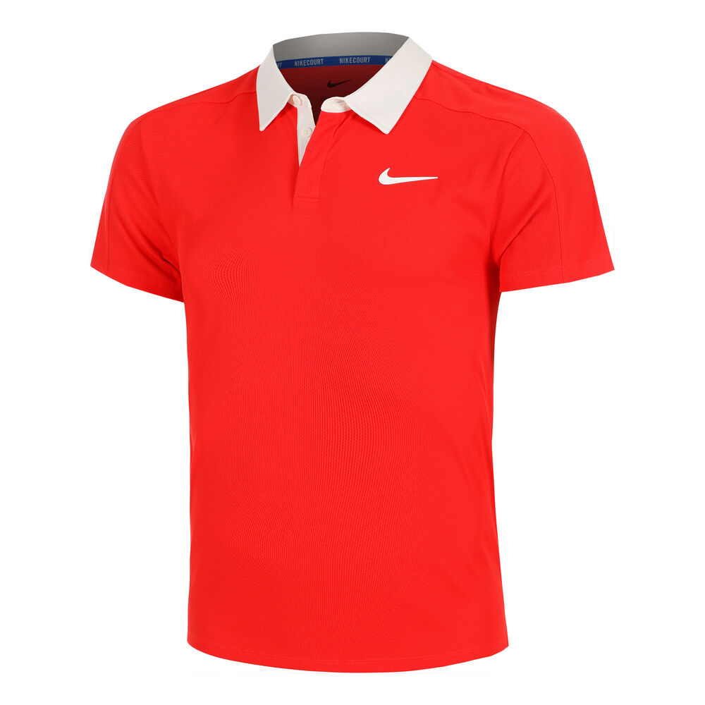 Nike Court Dri-Fit Advantage Slam Polo Hombres-Rojo,Blanco