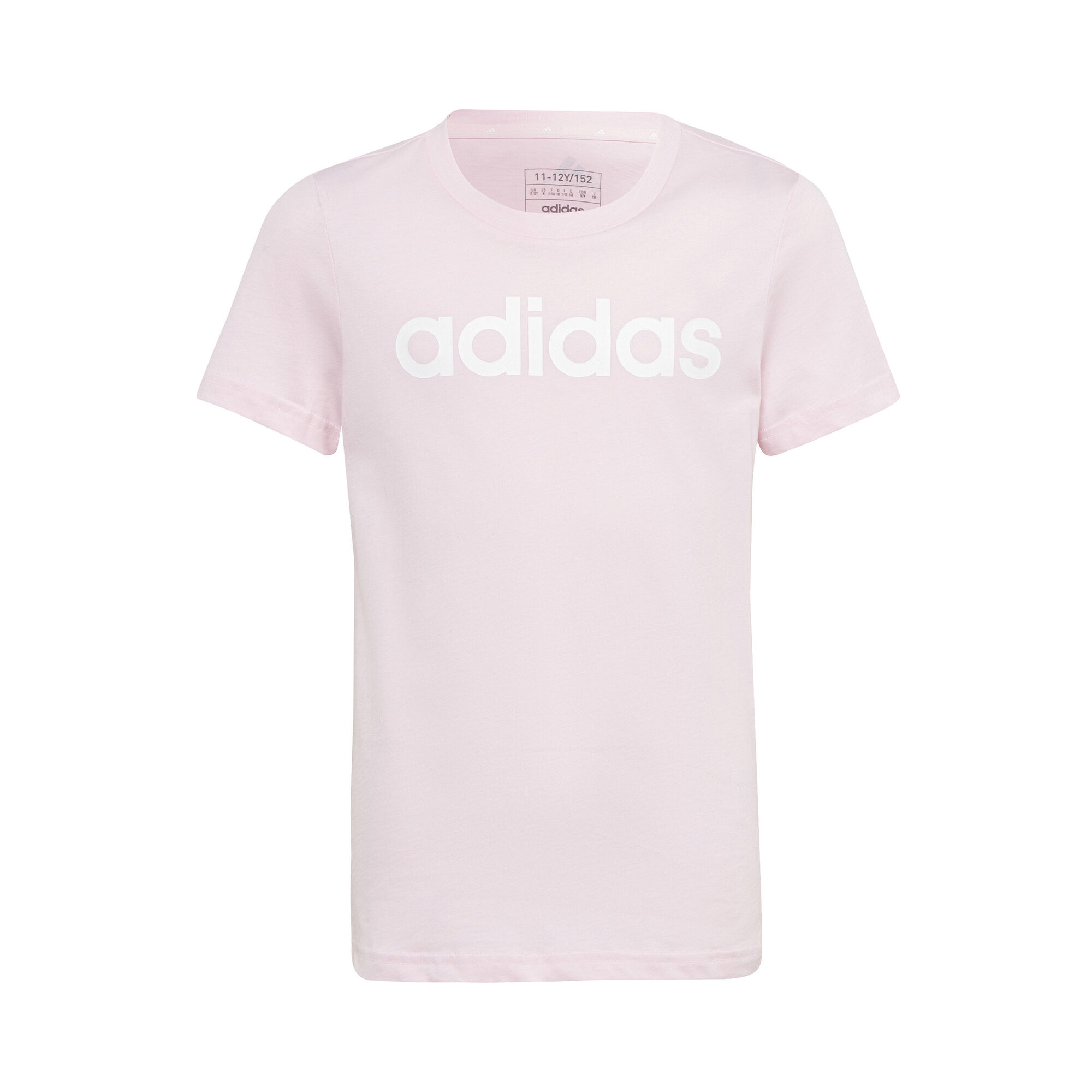 adidas Linear Logo Slim Fit Camiseta De Manga Corta - Rosa, Blanco online Tennis-Point