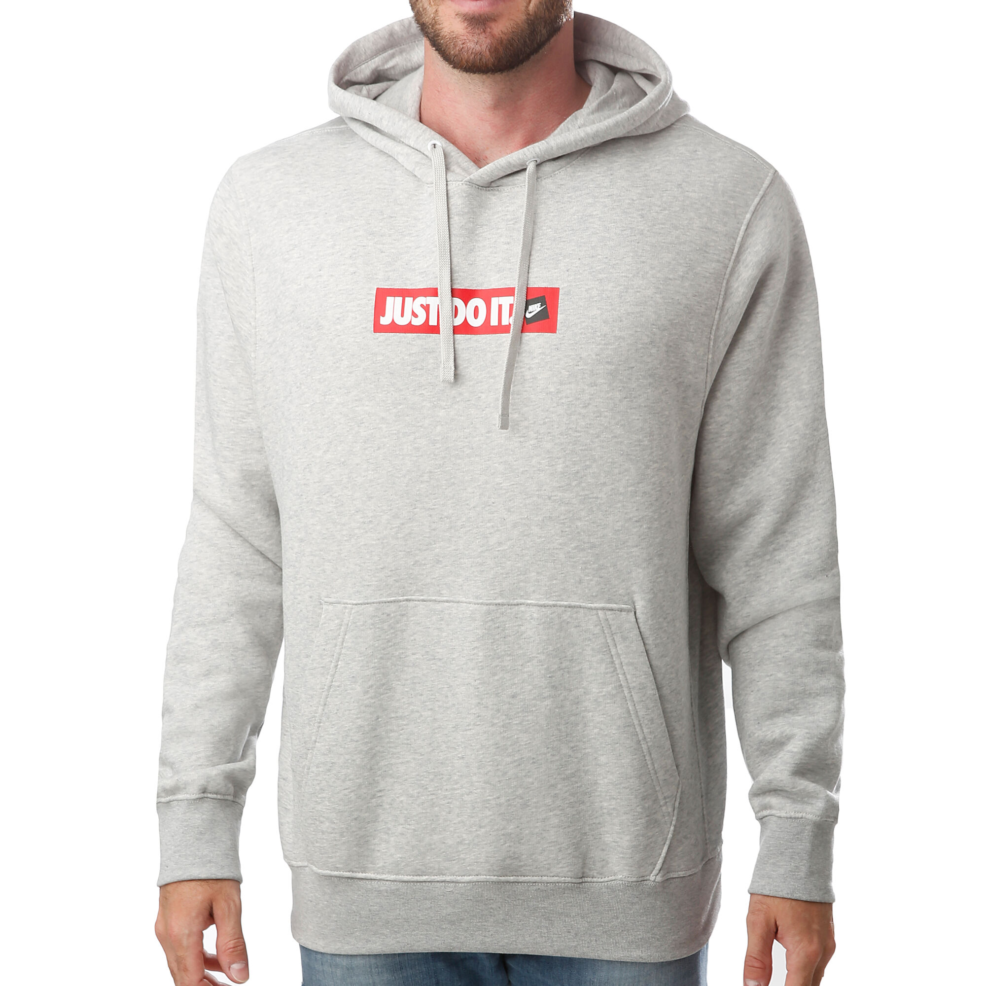 Adversario negativo Libro Nike Sportswear Just Do It Sudadera Con Capucha Hombres - Gris Claro, Rojo  compra online | Tennis-Point