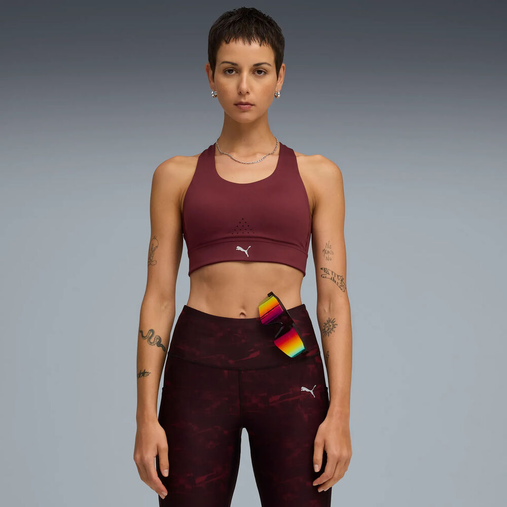 Puma PWRbreathe Run Bra Sujetador Deportivo Mujeres - Rojo