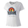 Melbourne Sunrise Camiseta De Manga Corta Mujeres-Blanco,Multicolor