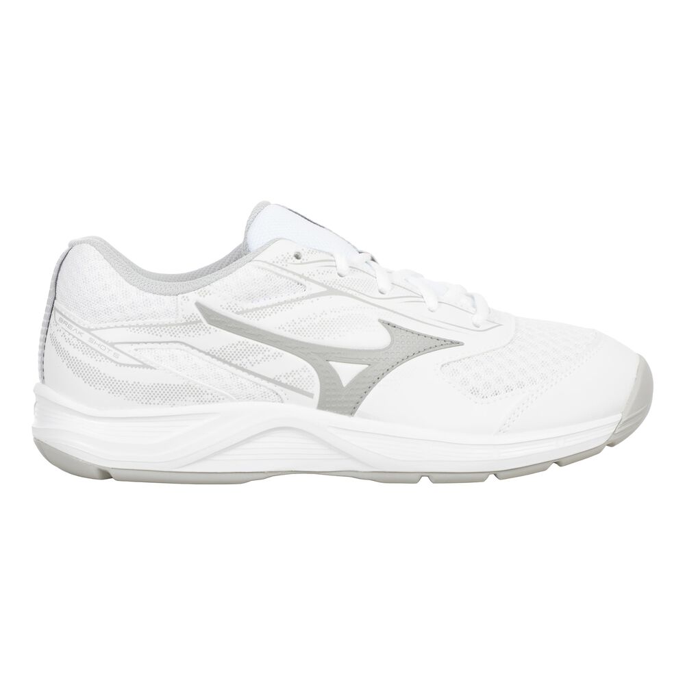 Mizuno Break Shot 5 Zapatilla Para Pista Cubierta Mujeres - Blanco, Gris