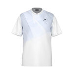 Ropa HEAD HEAD Topspin Camiseta De Manga Corta Chicos-Blanco,Azul Oscuro