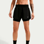 Ropa Nike Nike Dri-Fit One Mid Rise 2in1 3in Shorts Mujeres-negro, blanco