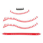 Accesorios para raquetas Yonex Yonex Vcore 100/100L Scarlet Juego de cintas con ojales 