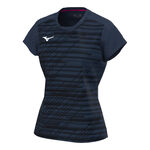 Ropa de tenis Mizuno Mizuno Chiba Camiseta De Manga Corta Mujeres-Azul Oscuro