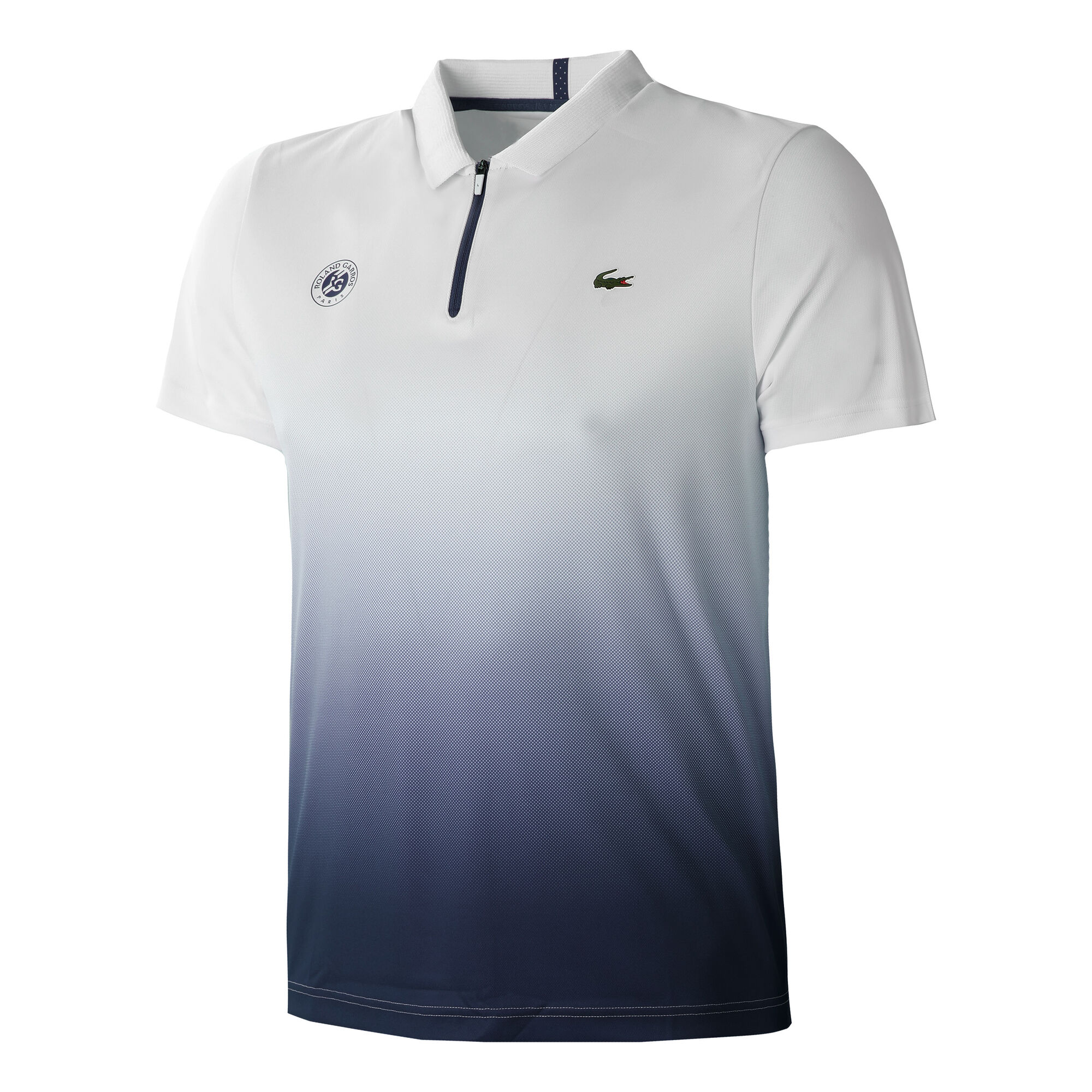 Lacoste Roland Garros Polo Hombres Azul Blanco compra online | Tennis-Point