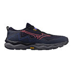 Zapatillas para correr Mizuno Mizuno Wave Daichi 9 GTX               Zapatilla trail Mujeres-azul oscuro, rojo neón