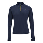 Ropa Newline Newline Half-Zip Camiseta De Manga Larga Hombres-Azul Oscuro,Oliva
