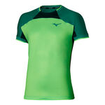 Ropa de tenis Mizuno Mizuno Camiseta de manga corta Hombres-verde ne&oacute;n