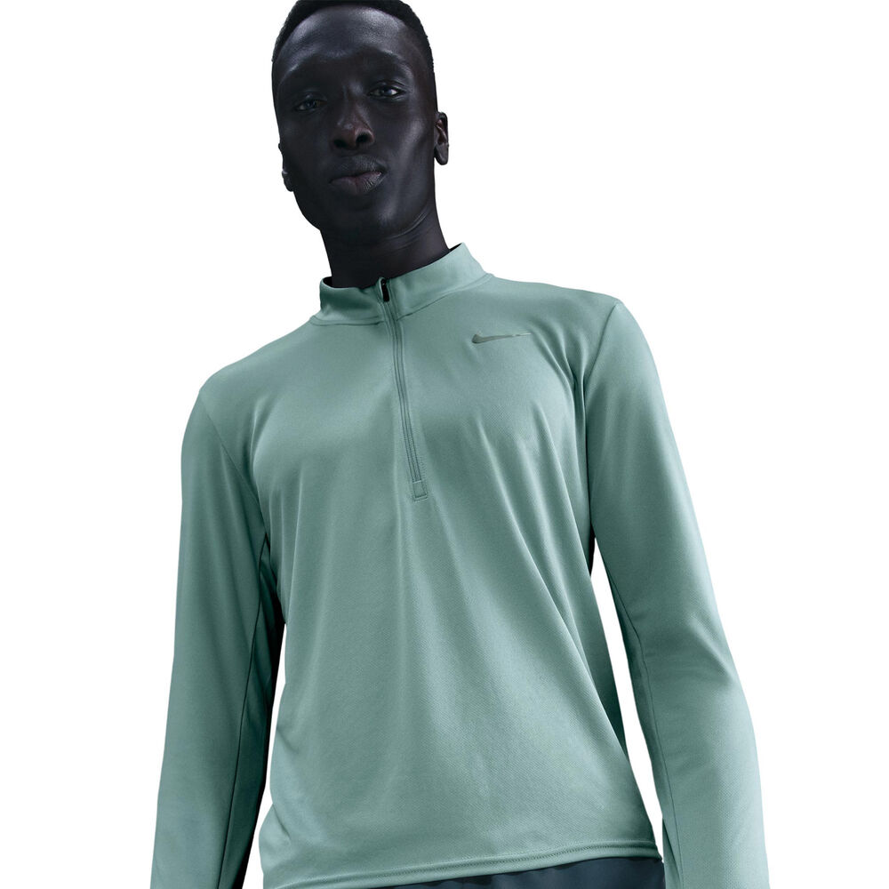 Nike Pacer Half-Zip Longsleeve Camiseta de running Hombres-turquesa, plateado