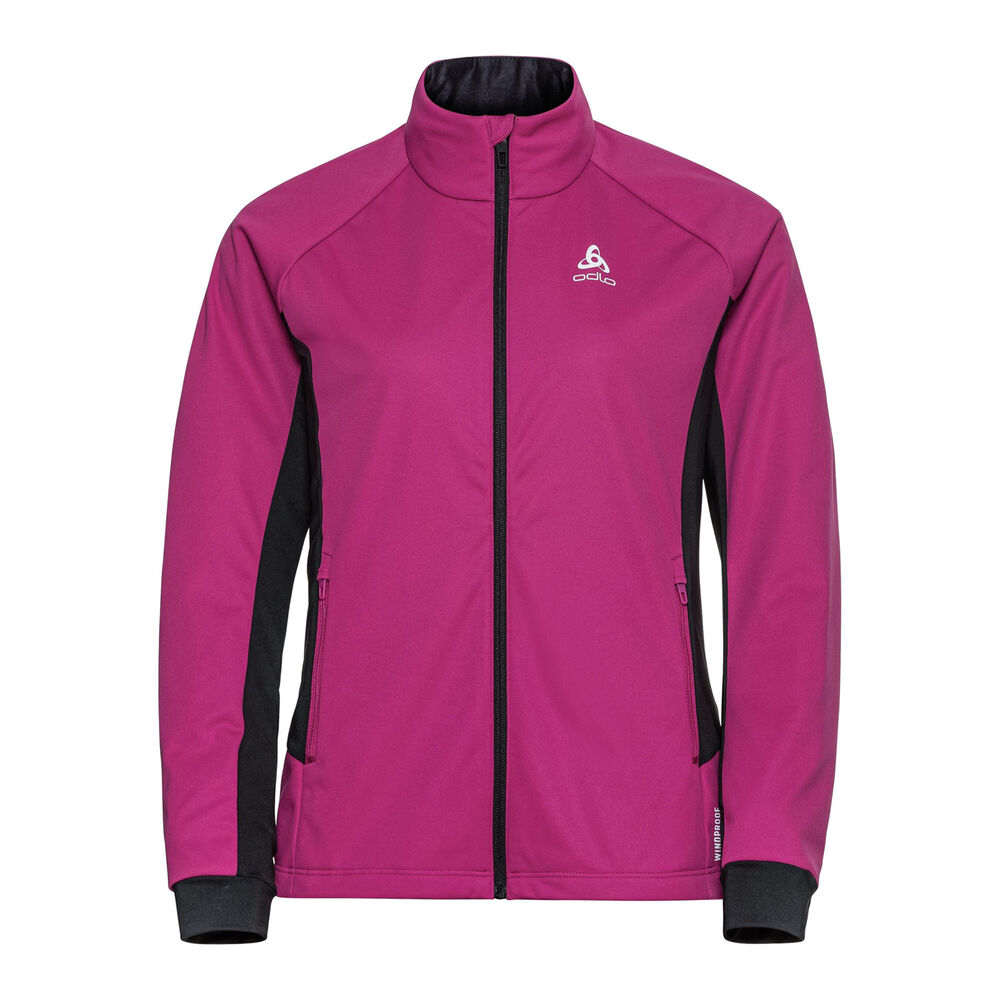 Odlo Brensholmen Chaqueta Para Correr Mujeres - Rosa, Negro