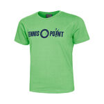 Ropa Tennis-Point Tennis-Point Basic Cotton Camiseta de manga corta Niños - verde claro, negro