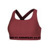 Crossback Mid Sujetador Deportivo Mujeres-Rojo Vino
