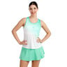 Crew Racerback Camiseta de tirantes Mujeres-verde, blanco