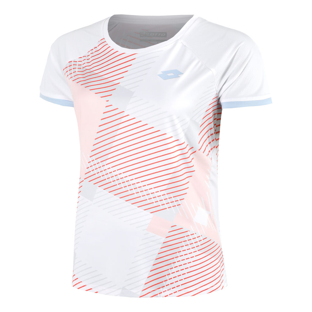 Lotto Tech IV D1 Camiseta De Manga Corta Mujeres - Rosa, Blanco