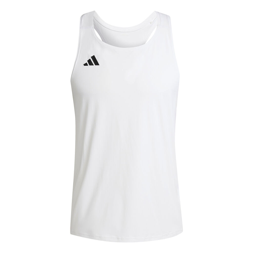 adidas Adizero Essential Camiseta De Tirantes Hombres-Blanco
