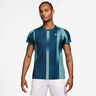 Court Victory Dri-Fit Print Camiseta de manga corta Hombres - color petróleo, blanco