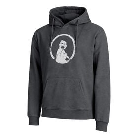 Imagen de Endlessly Washed Out Loose Fit Sudadera Con Capucha Hombres-Antracita,Blanco
