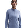 Swift Half-Zip Camiseta de running Mujeres - azul-gris, plateado