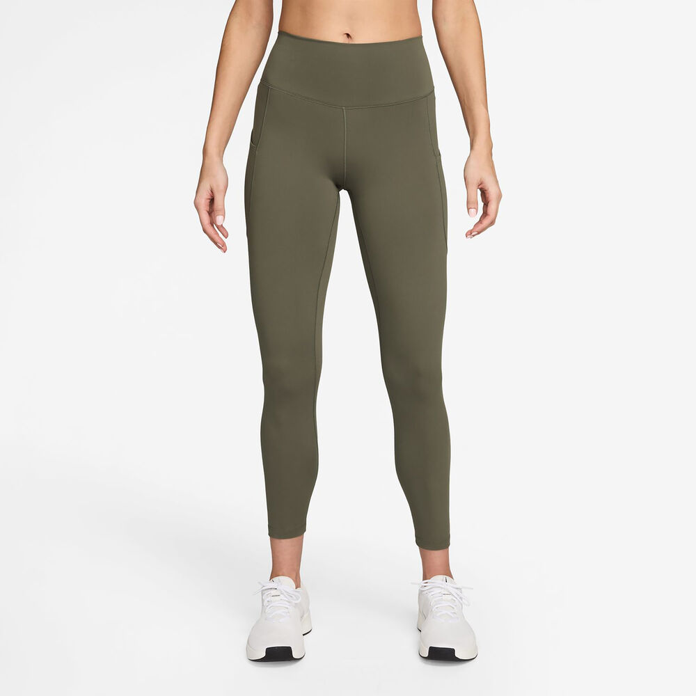Nike Dri-FIT One High Rise 7/8 Malla Mujeres-oliva